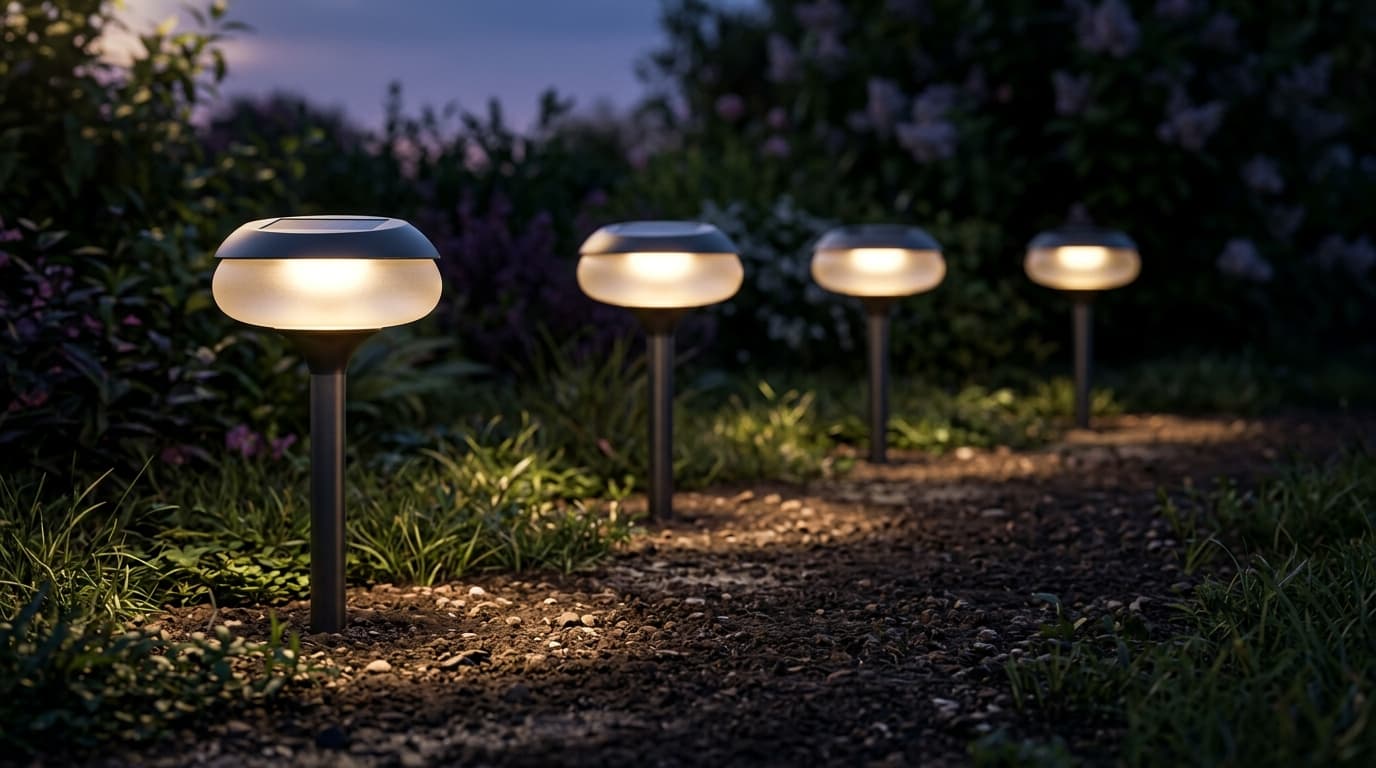 Solar garden path lights seasonal trend — search volume peaks every May