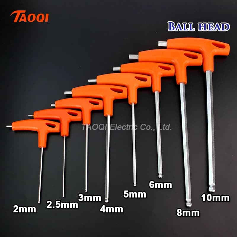 2/2.5/3/4/5/6/8/10mm Ball/Flat Head Hex Key Allen Wrench Hand Tool Universal Quick Snap Adapter Chrome Vanadium Steel Hexagona
