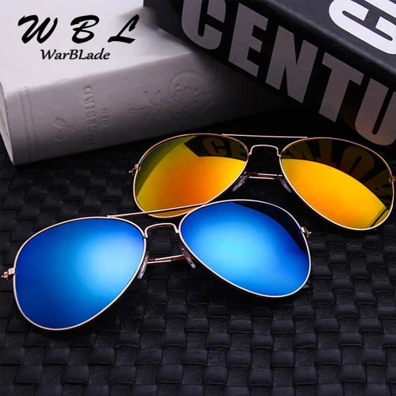 WarBLade High Quality 2019 New Sunglasses Men's Vintage Sunglasses Glare Pilot Sunglasses 19 Color Driving Eye Glasses Male