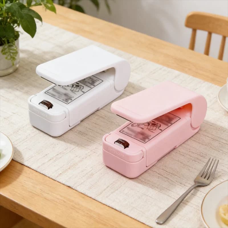 Foods Storage Sealing Machine,Handheld Mini Heat Bags Package Sealer,Plastic Bags Clips, Snack Vegetables and Fruits Keep Fresh