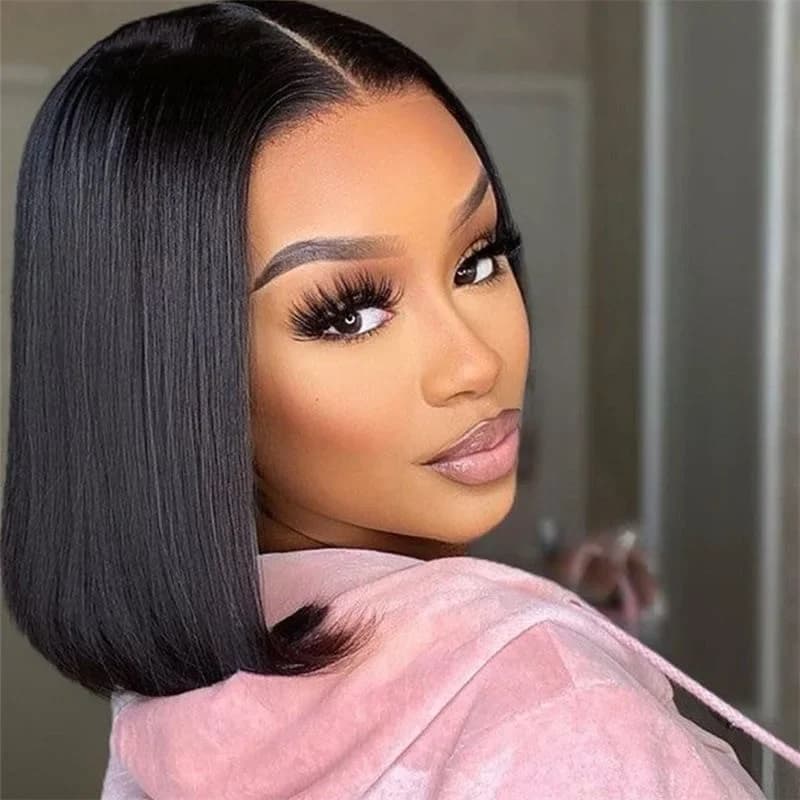 2026 New 8 Inch Synthetic Short Bob Hair Wig, Bone Straight Preplucked Soft Brazilian Style Daily Stylish Comfortable Wigs