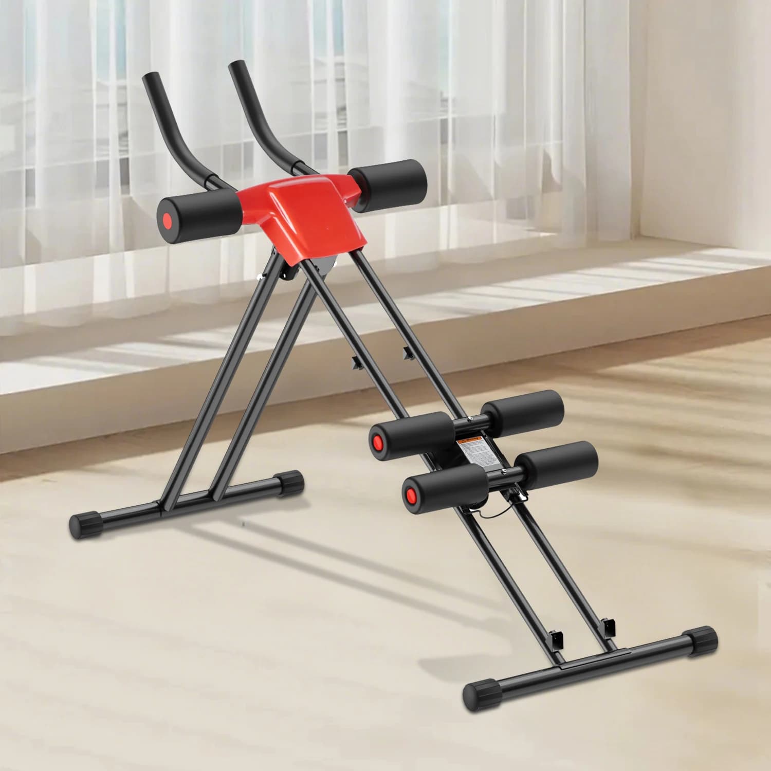 Foldable Abdominal Machine Full Body Fitness Equipment Home Exercise Device Adjustable Incline Angles 150KG Load Capacity