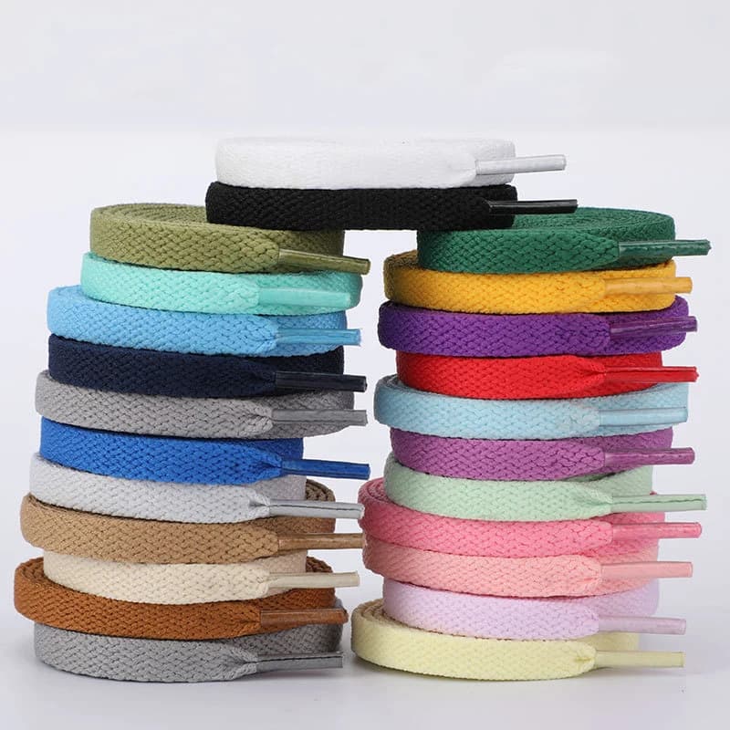 1 pair flat shoes Solid color shoelaces Canvas shoes sports and leisure shoelaces length 100/120/140/160/180cm Shoe accessories