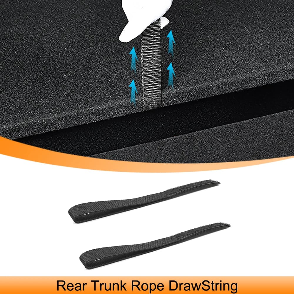 Rear Trunk Rope DrawString for Tesla Model Y Open Tail Box Cover Handle Pull Strap Tidying Organizer Car Accessories Mat Gadgets