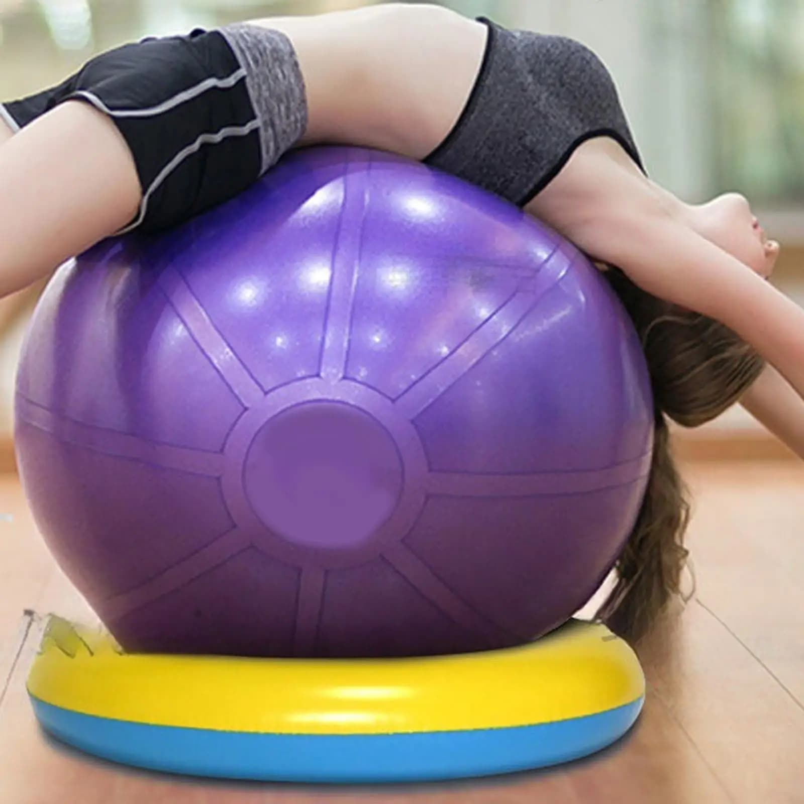 Yoga Ball Base Stand Thickened Plastic Stability Ball Holder for Home Workout Pilates Balance Training