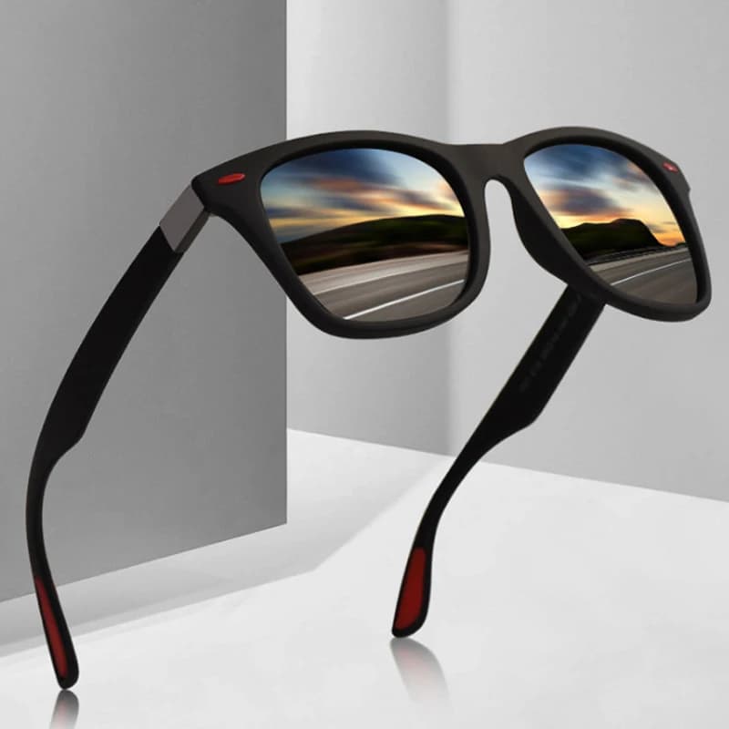 Polarized Sunglasses Men Women Classic Square Plastic Driving Sun Glasses Male Fashion Black Shades UV400