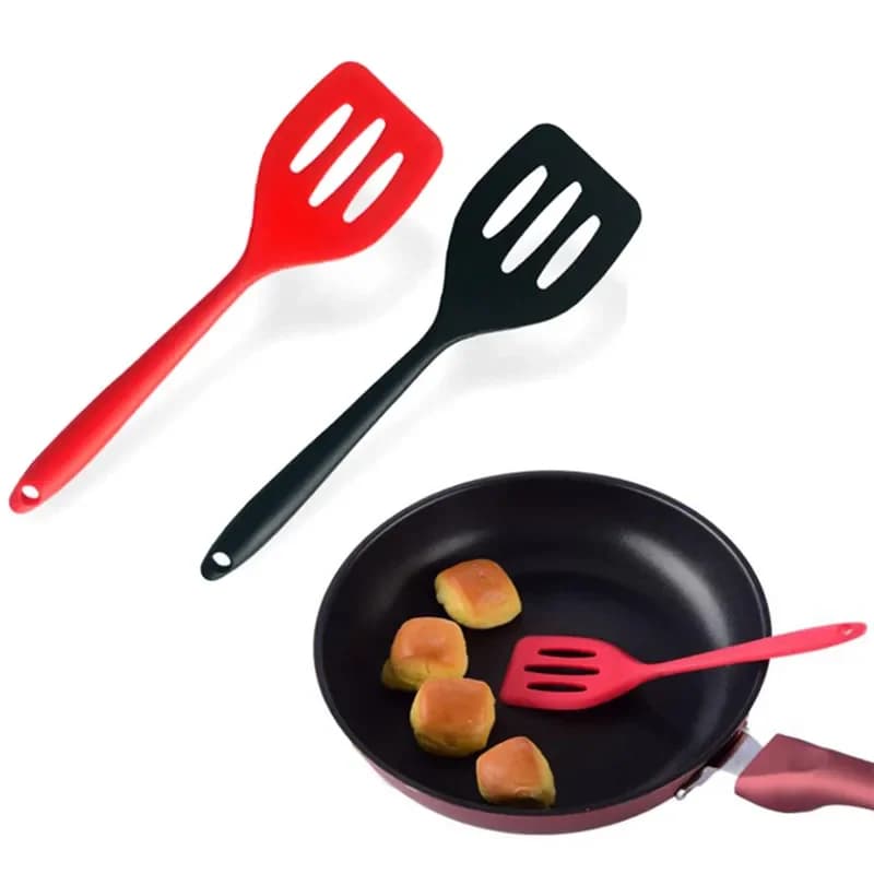 New Silicone Turners Gadgets Kitchen Tools Egg Fish Frying Pan Scoop Fried Shovel Spatula Cooking Utensils