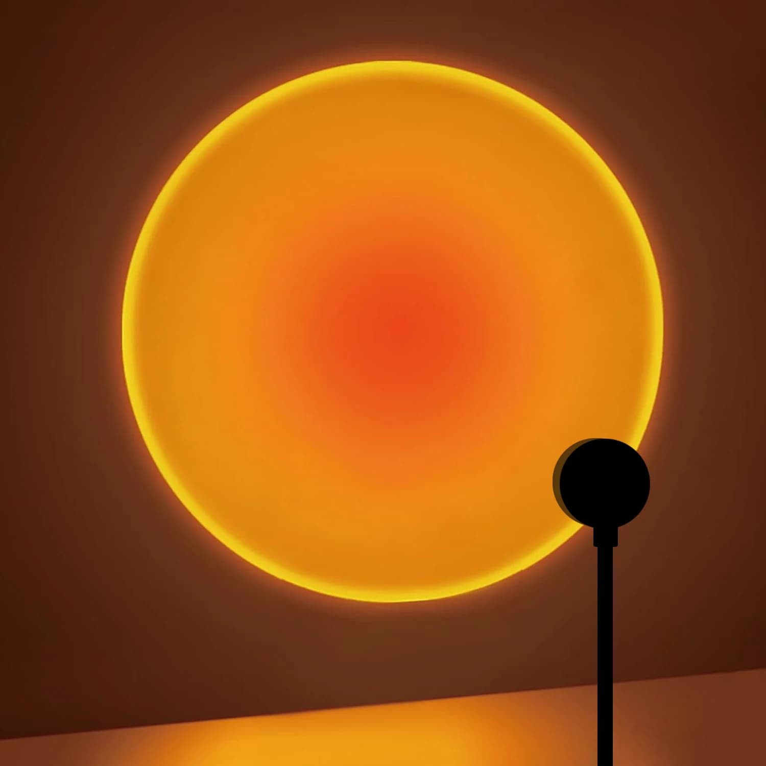 Sunset projection lamp, USB home decoration atmosphere lamp, multi-angle rotatable, suitable for home living room and bedroom