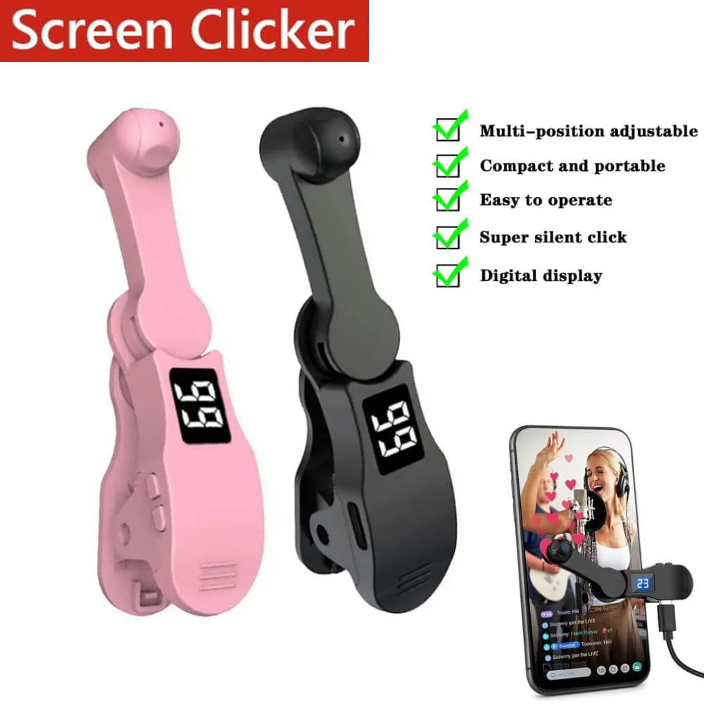 Screen Auto Clicker Simulated Finger Clicking For Smart Phone Apps Tik Tok Video Live Streaming Gadget Game Screen Touch Device