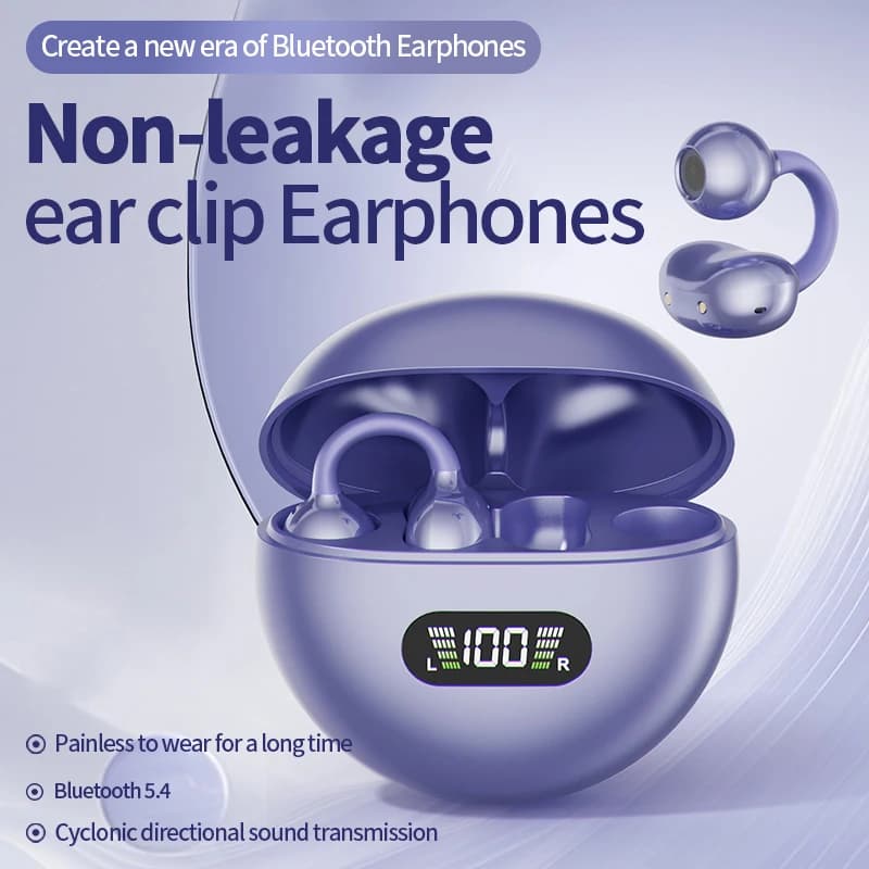 New Sport Earclip Wireless Headphone Bluetooth Earphone audífonos bluetooth inalámbrico Gaming LED Display for xiaomi huawei