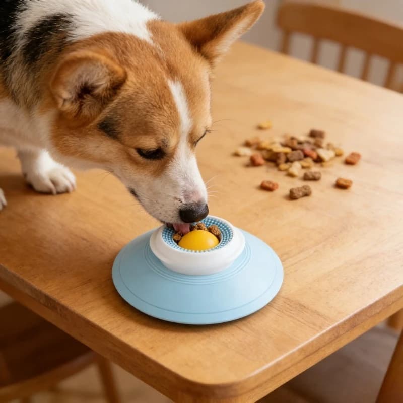 Interactive Dog Treat Dispensing Toy Slow Feeder Lick Mat Boredom Relief Puzzle Training Chew Ball for Small Medium Large