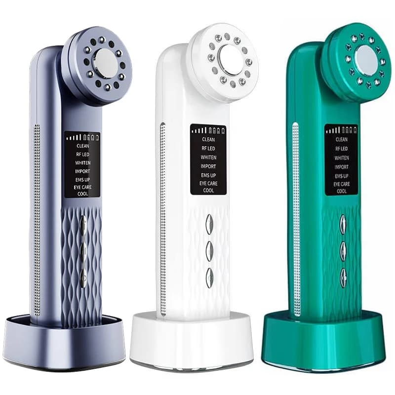 Portable 7 in 1 Portable Electric Facial Massager Red Light Therapy 5 Gears for Face Eye Skin Care Tool Face Lift Beauty Device