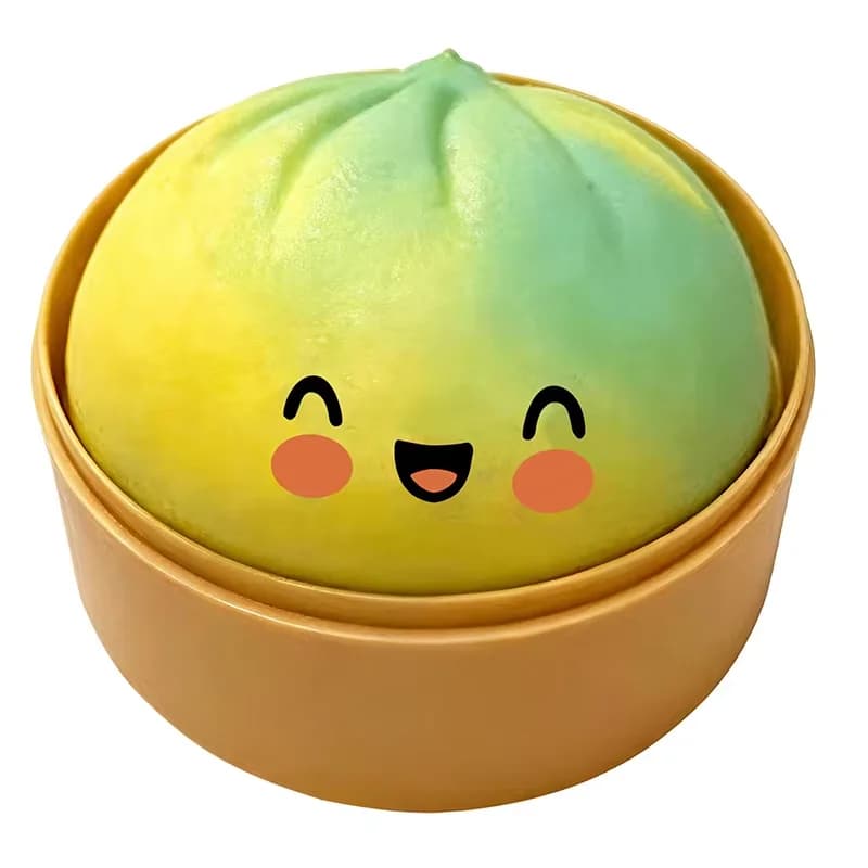 Simulation Flash Dumpling Pressure Ball Slow Rebound Soft Pinch Decompression Baozi Modeling Stress Relief Toy Birthday Gifts