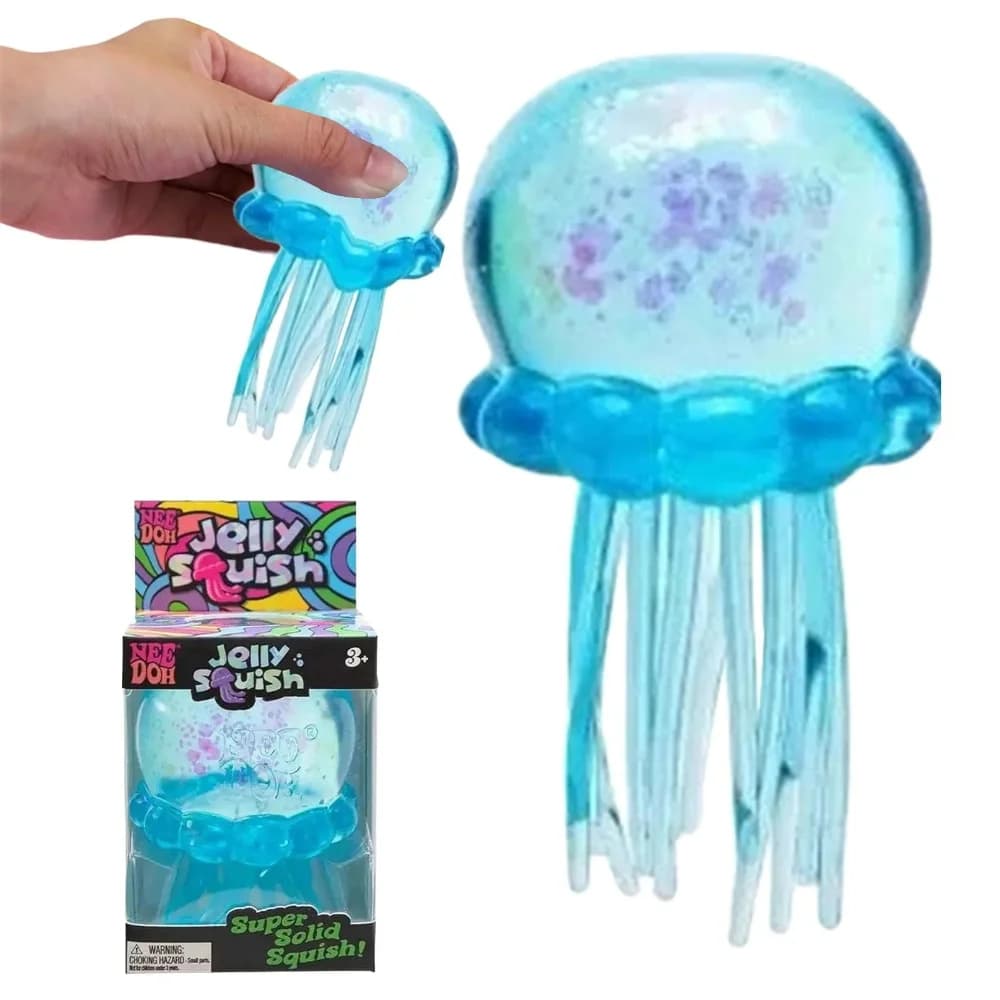 New Hot Schylling NeeDoh Jellyfish Jelly Squid Squishy Toy, Musical Pinch Fidget Sensory Toy, Stress Relief Decompression Gift