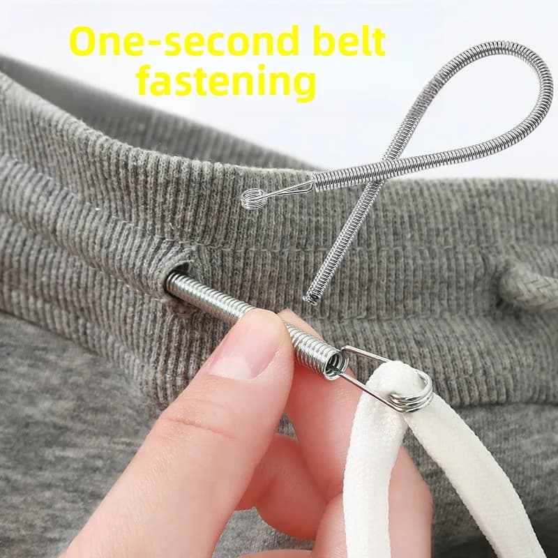 Bendable Spring Drawstring Threader Clip Pants Hoodies Elastic Band Lace Cord Flexible Drawstring Thread DIY Sewing Accessories