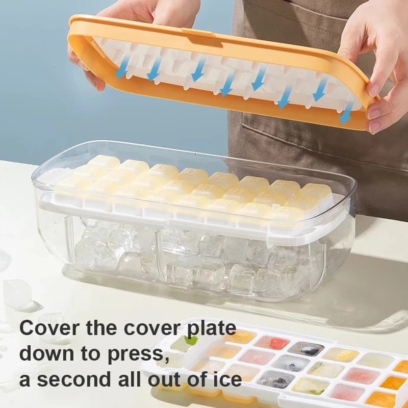 NEW Silicone Ice Mold And Storage box 2 In 1 Ice Cube Tray Making Mould Box Maker Bar Kitchen Accessories Utensils Home Gadgets