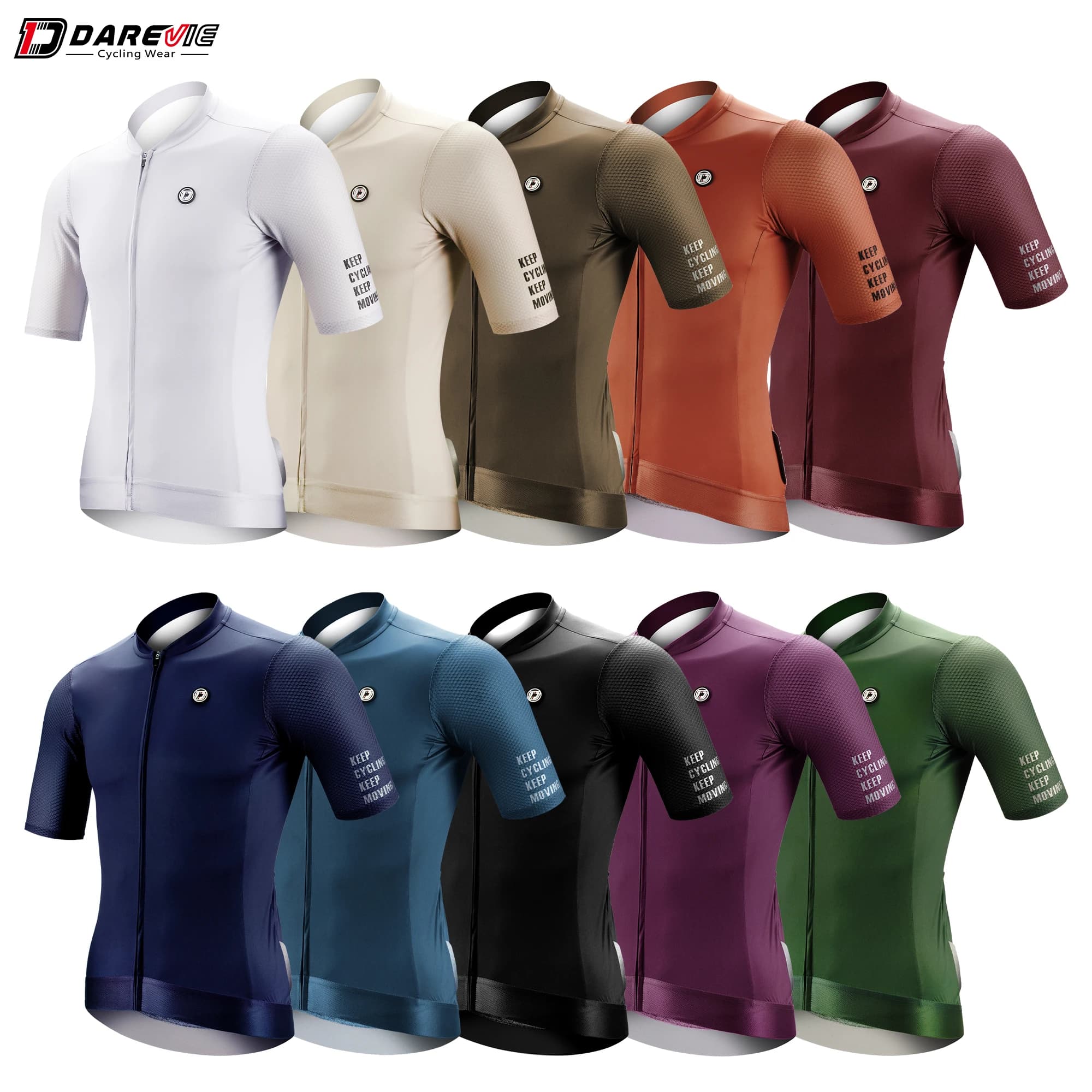 DAREVIE Cycling Jersey SPF 50 Anti-UV Training Level Slim Fit Small Size Men Women Man Cycling Maillot Bike Jersey Cycling Shirt