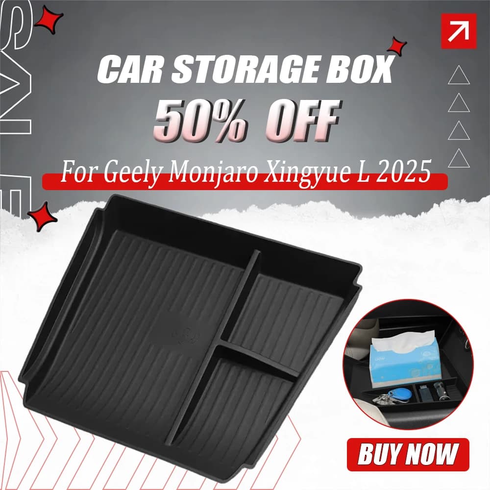 Car Storage Box Center Console Lower Organizer Case for Geely Monjaro Xingyue L 2025 Car Interior Accessories Car Gadget