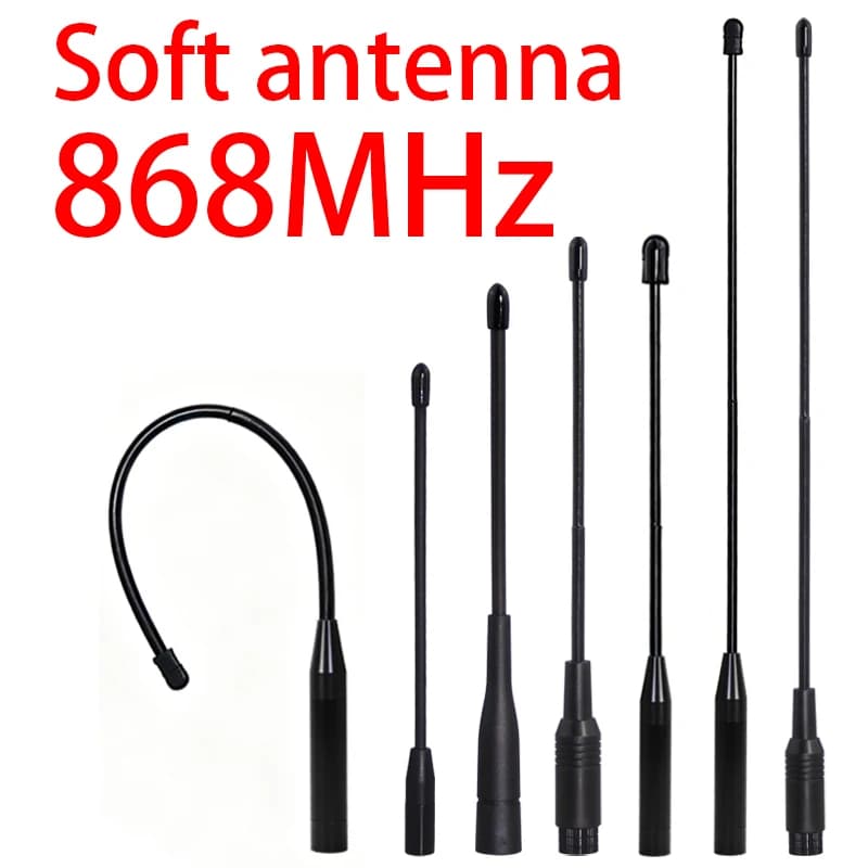 GIZONT LoRa 868MHz Soft Antenna 17CM 863-870MHz SMA Flexible Whip Antenna 20CM For MeshTastic LoRaWan ESP 32 Teletransmission