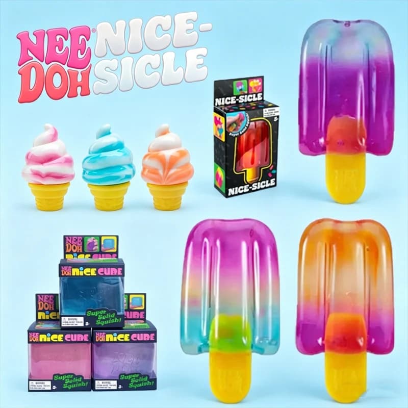 New model NeeDoh Nice-Sicle Popsicle Sensory Squeeze Toy Super Stress ice cream Relief for Kids Adults Summer toy gifts