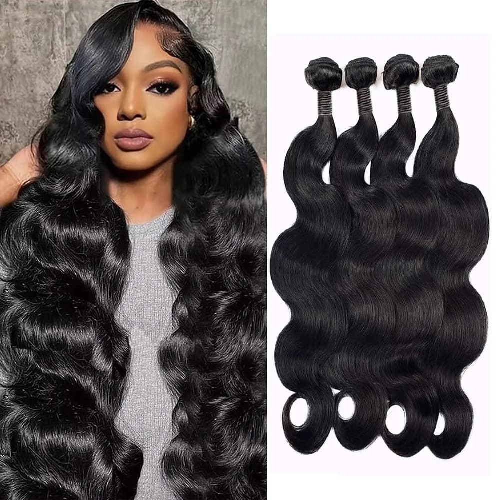 Remy Human Hair Bundles Brazilian Body Wave Double Weft Bulk Braiding Hair Sew In Quick Weave Bundles 3 Pcs 14-30 Inch