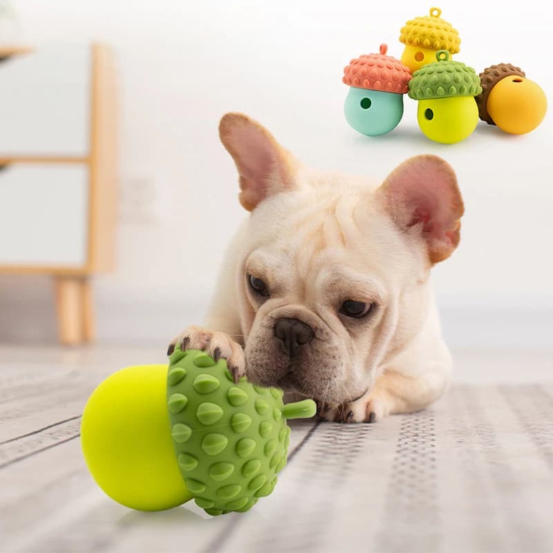 Silicone Tumbler Interactive Dog Toys Chew Balls Bite Resistant Easy To Clean Slow Feeding Dog Puzzle Feeder Puppy Accessories