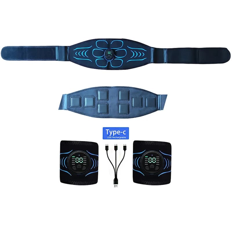 Abdominal Toning Belt Waist Muscle Toner Smart Body Arm Trainer USB Fitness Workout Training Massage