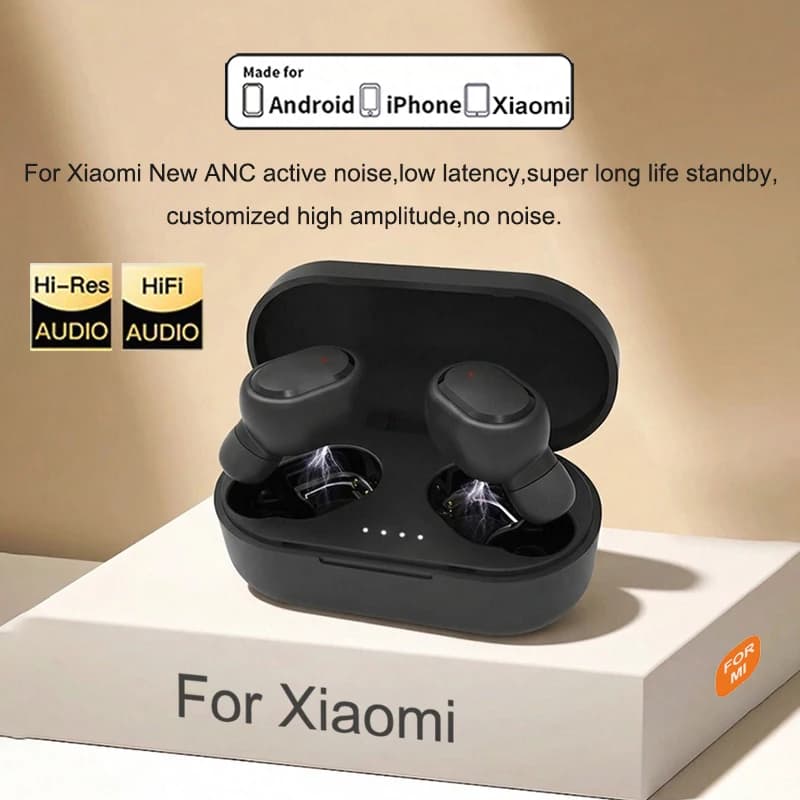 For Xiaomi Original TWS Wireless Bluetooth Earphones Sport Earbuds Noise Cancelling Headsets For Redmi Airdots iPhone Headphones