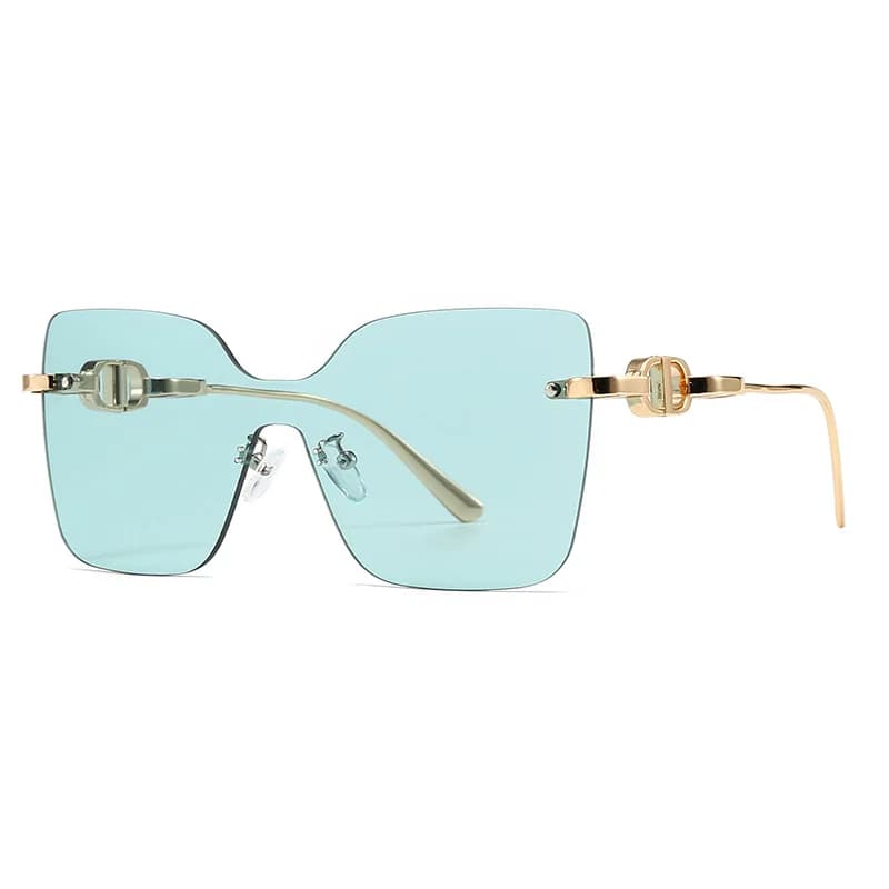 Hot Luxury Designer Fashion Ladies Borderless Vintage Oversized Frame Sunglasses UV400