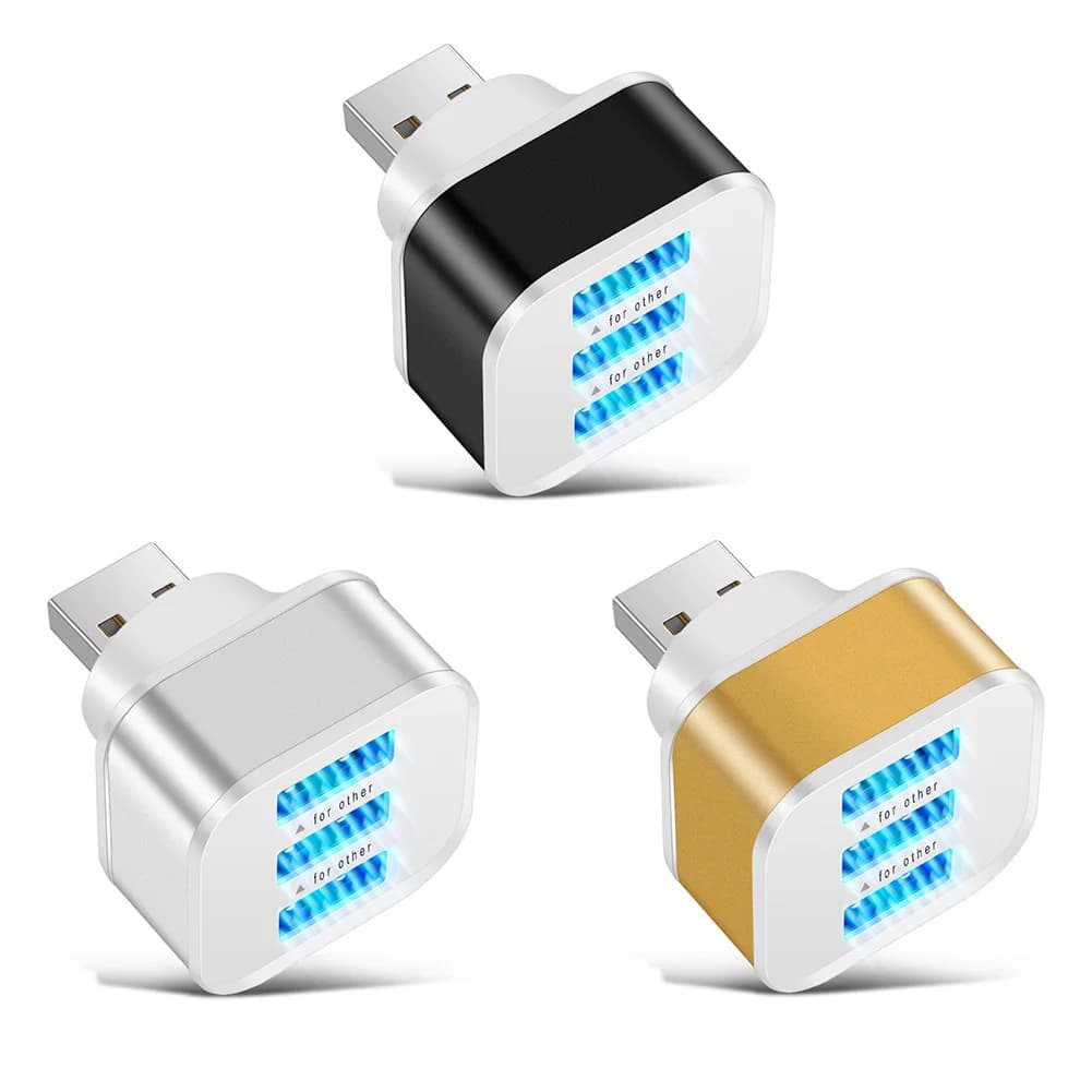 USB2.0 HUB Quick Charge 3 Ports USB Splitter Mobile Phone Chargers Wall Adapter