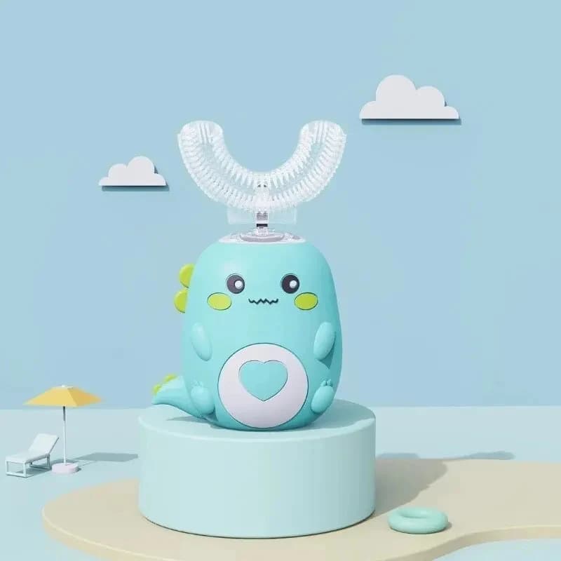 Food Grade Silicone U-Shaped Kids Electric Toothbrush 360° Automatic Cleaning USB Charging Smart Oral Care Children Toothbrush