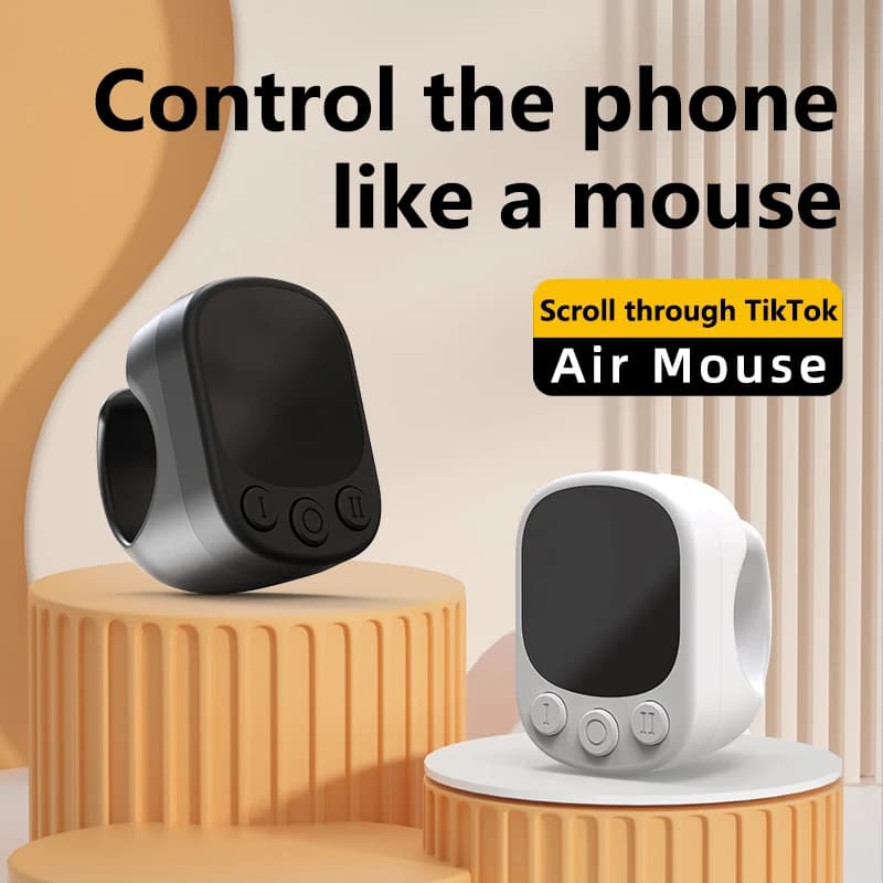 Tiktok Scrolling Ring Remote Control Touchpad Camera Shutter Mouse Ring for Short Video Control Compatible with iPhone iPad