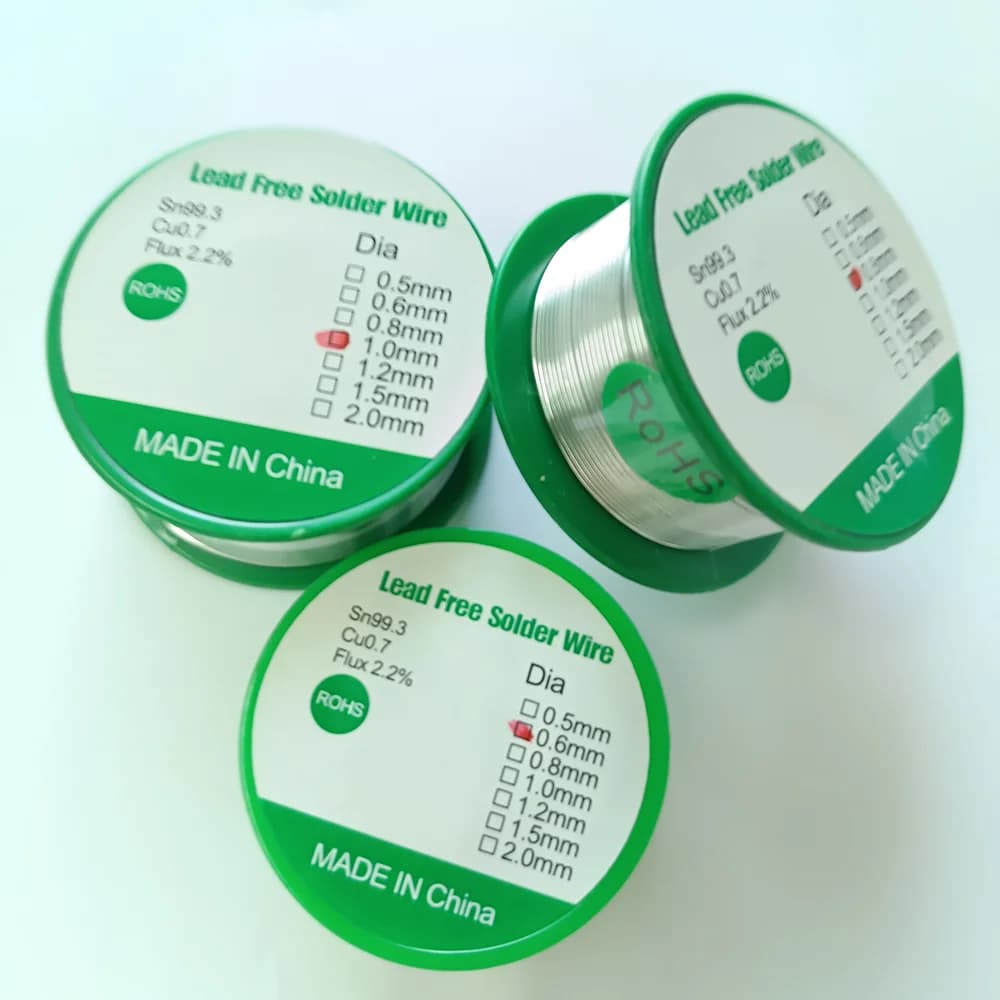 10/20g/30g Low Melting Point Lead-free Solder Wire Coil Sn99.3/Cu0.7 High Purity Environmental Protection Flux for Maintenance