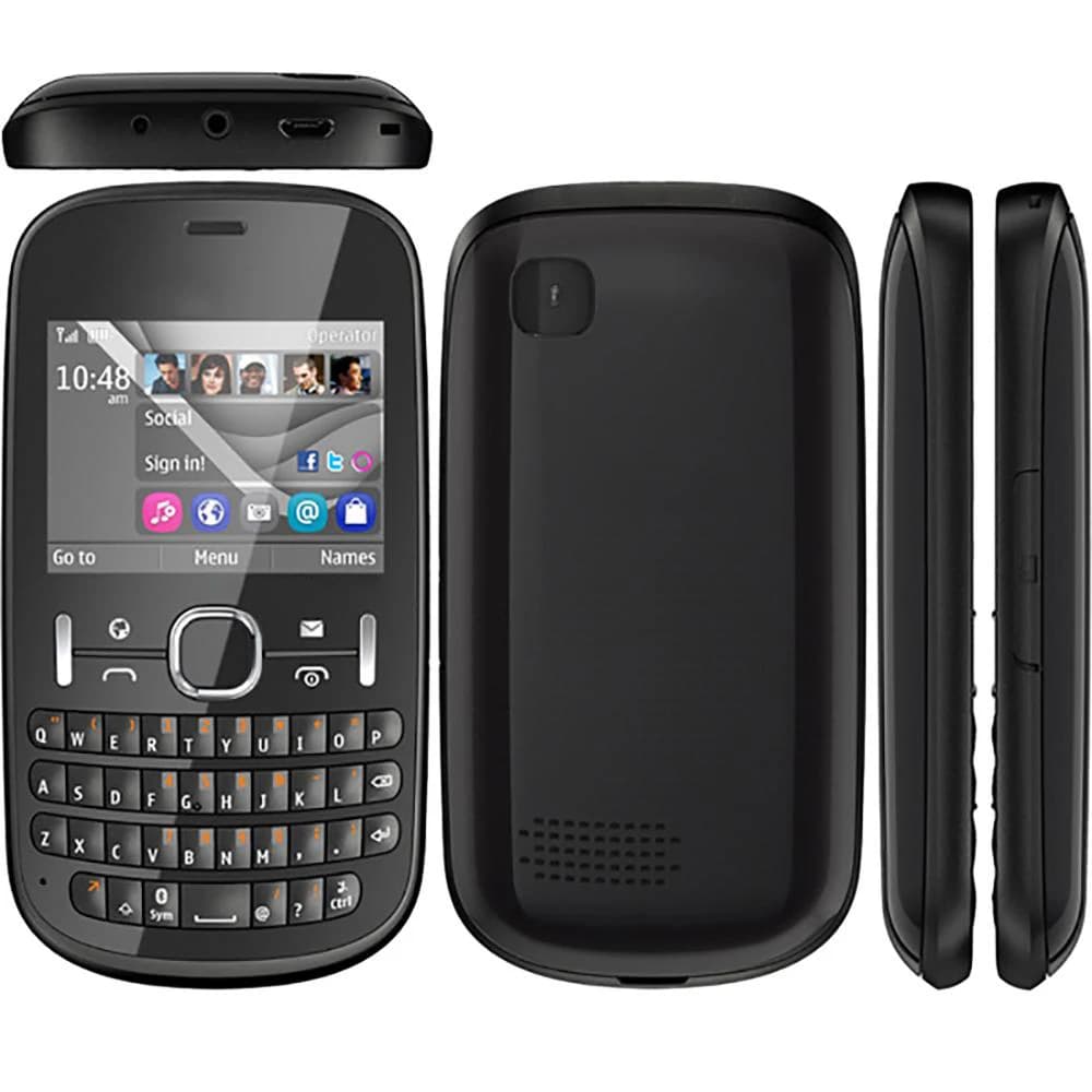 Original Asha 201 Mobile Cell Phone 2MP 2G GSM 900/1800 Unlocked Cellphone QWERTY Keyboard. Not Working in North USA & Australia