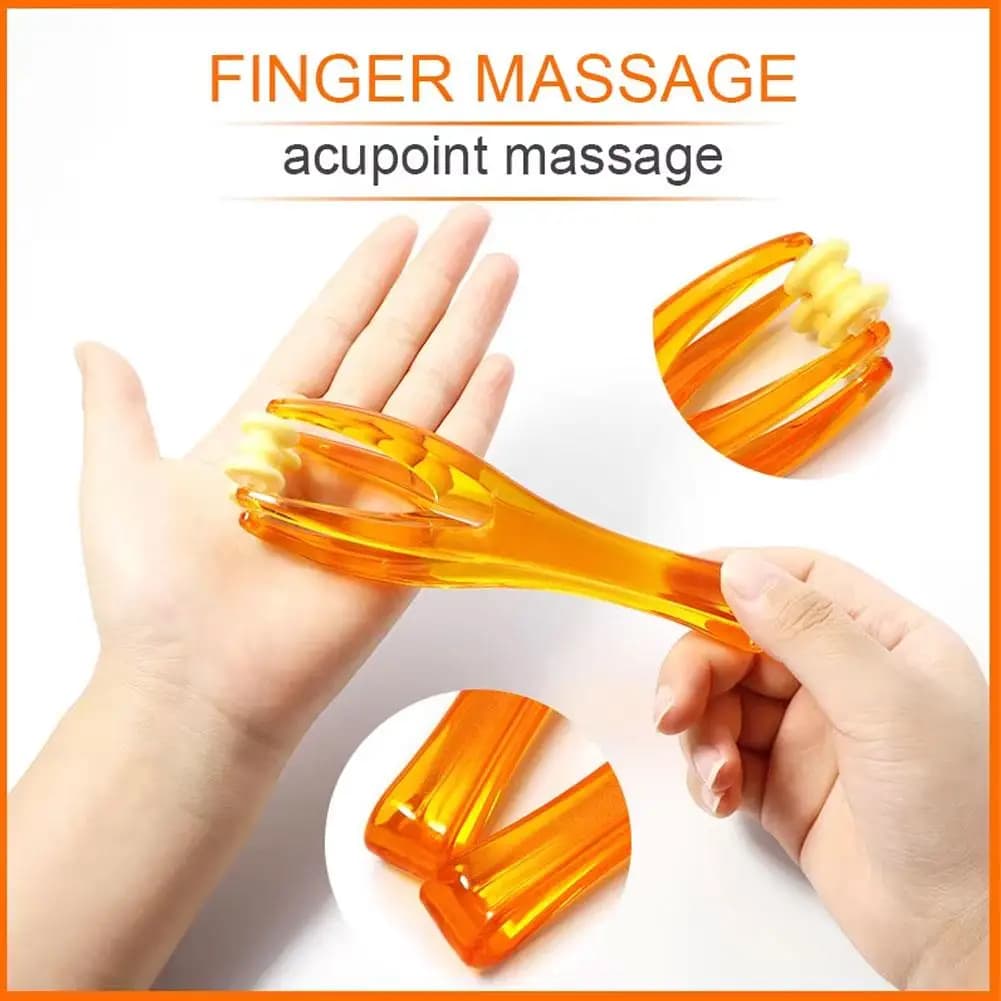 1Pcs 2 Rollers Finger Massager Mini Finger Joints Massager For Finger Blood Circulation & Muscle Relaxation With Elastic Ha G7D6