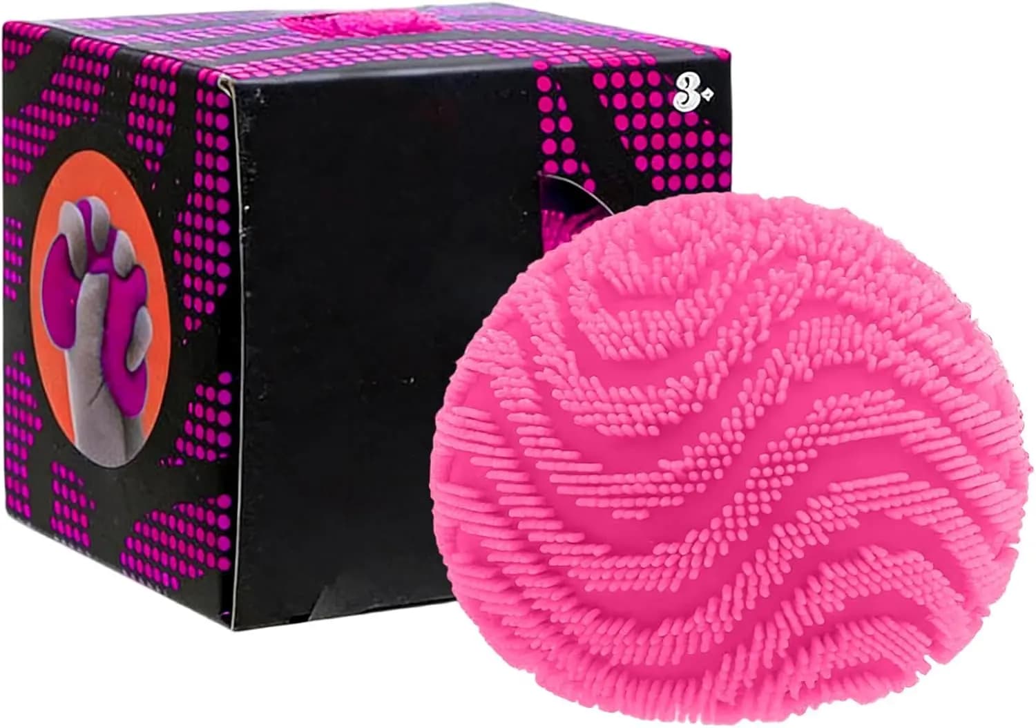 Nee Doh Fuzz Ball Squishy Stress Ball, Slow Rising Memory Foam Fidget Toy, Ideal for Adult Anxiety & Stress Relief