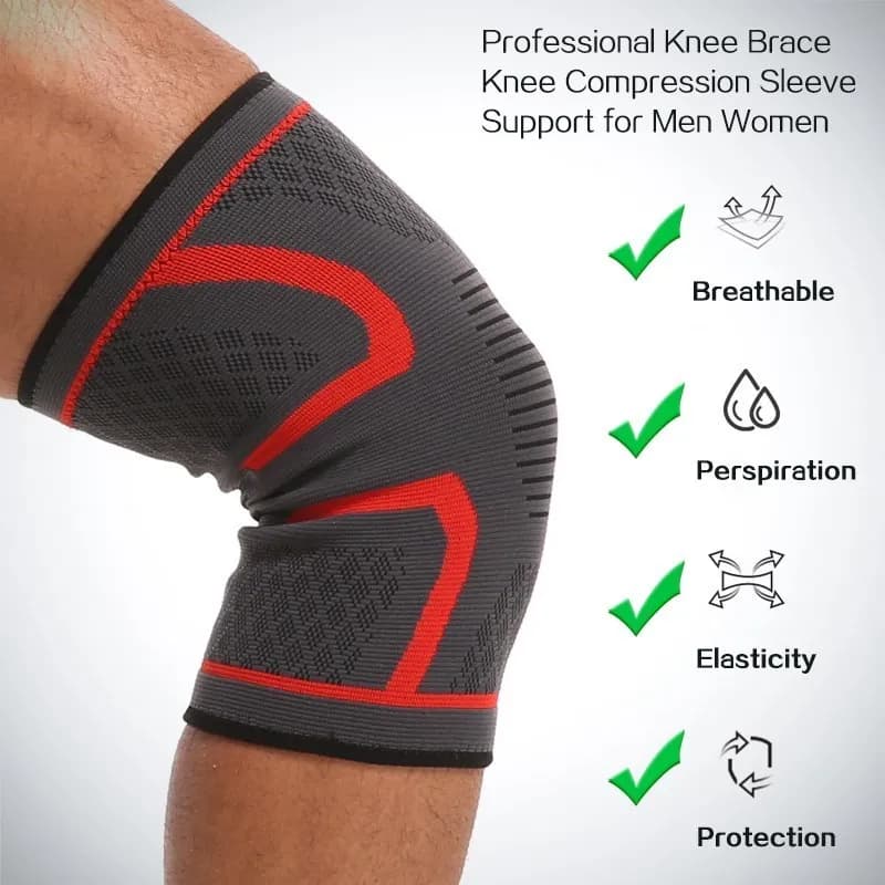 1 Pair Knee Pads Fitness Arthritis Pain Relief Knee Sleeves Compression Knee Pad Sleeve Basketball Cycling Knee Support Braces