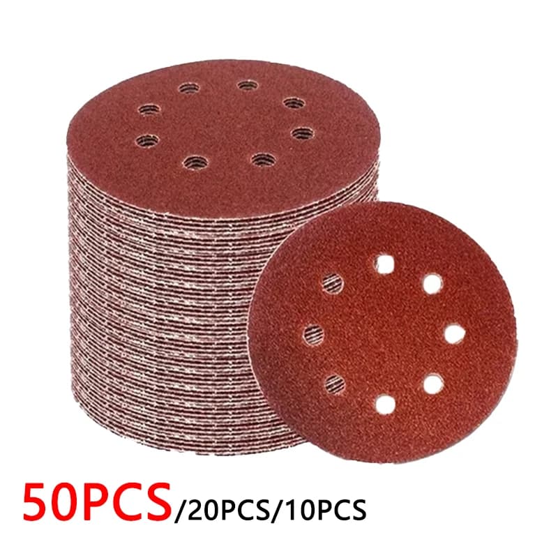 8Hole 125mm Sandpaper Woodworking Metal Grinding Disc Abrasive Polishing Tool 40/1000/2000 Grit Sanding Discs Dremel Accessories