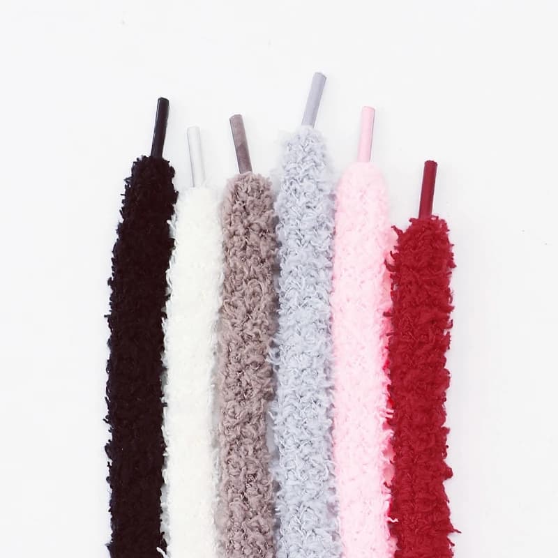 1Pair fashions 1cm wide round plush shoelace Sneakers flat shoes Casual shoelaces 80/100/120/140/160cm Shoelaces for shoes