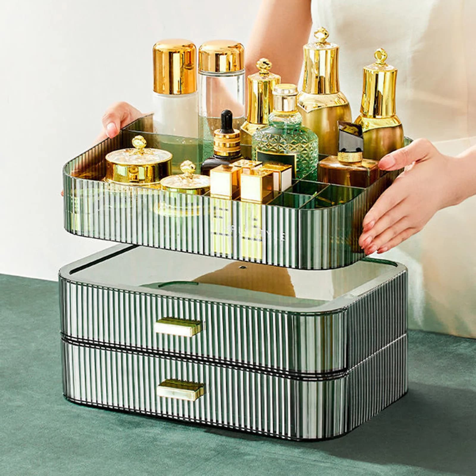 Makeup Organizer Jewelry Organizer Display Makeup Trays Desktop Cosmetics Storage Holder for Shower Home Decoration Organization