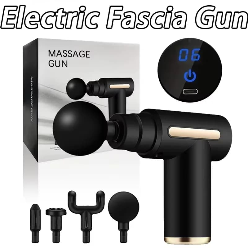 Multifunctional Fascia Gun for Body Fitness and Recovery - Home LCD Screen Electric Massager for Sports Muscle Relaxation