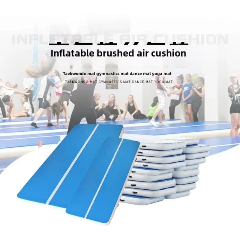 Inflatable PVC Yoga Mat-Portable Waterproof Custom Option for Gymnastics Dance Taekwondo Martial Arts Somersault Air Mattress