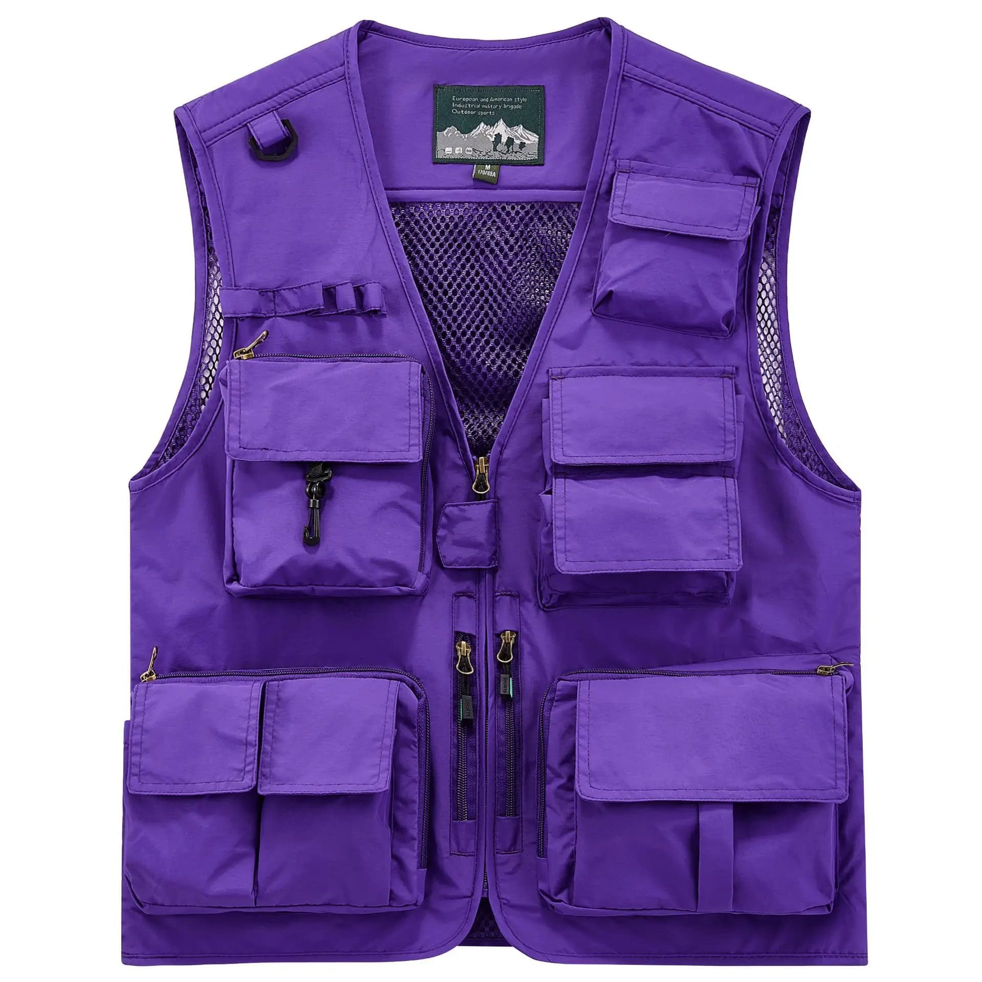 Unisex Tactical Vest Multi-Function 15 Pockets Portable Crossbody Utility for Hiking Camping Outdoor Survival Gear