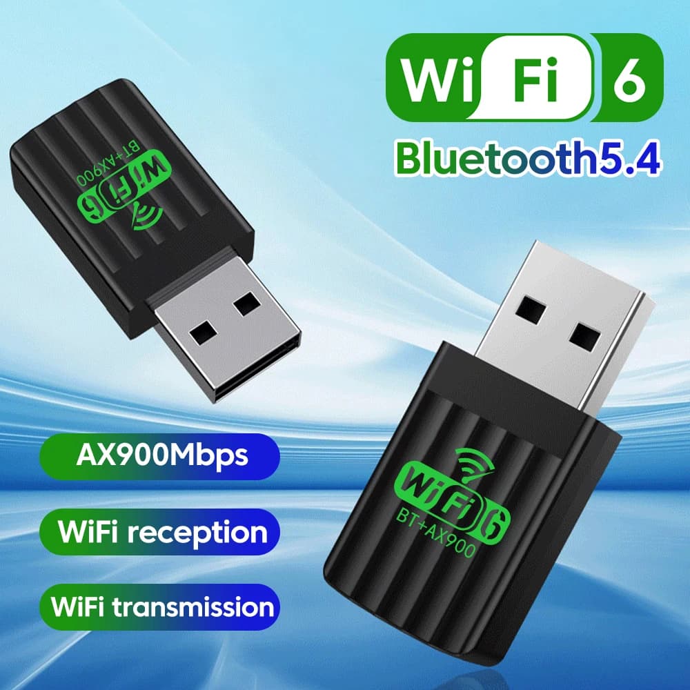 WIFI 6 Adapter AX900 Network Card 2.4G&5GHz Dual Band Signal Reception USB Dongle For Laptop Driver Free Wireless Wlan Receiver