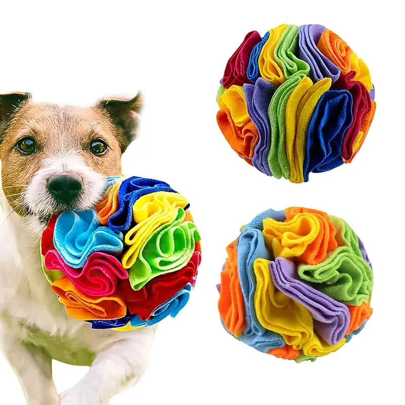 Interactive Dog Sniffing Ball Slow Feeder Puzzle Toy with Detachable Treat Dispenser Mental Enrichment Chew Toy for Boredom