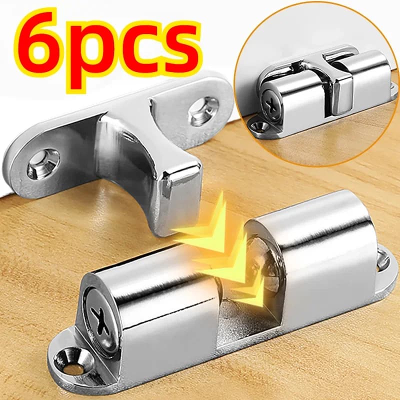 Wholesale Furniture Door Ball Latch Brass Double Roller Spring Ball Catch Latches Cabinet Closet Door Adjustable Tension Latch