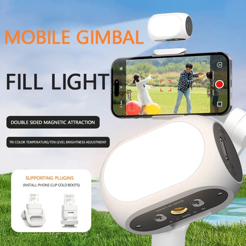 Magnetic Mini LED Light Selfie Light For iphone 16/16 Pro Max/ For TikTok Dji Zhiyun Gimbal Stabilizer Ai-magnetic Fill Light