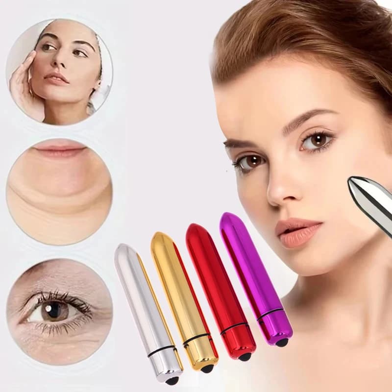 Mini Vibrating Massager Facial And Eye Massage Treatment Promotes Lotion Absorption Portable For Home And Travel Beauty Tool