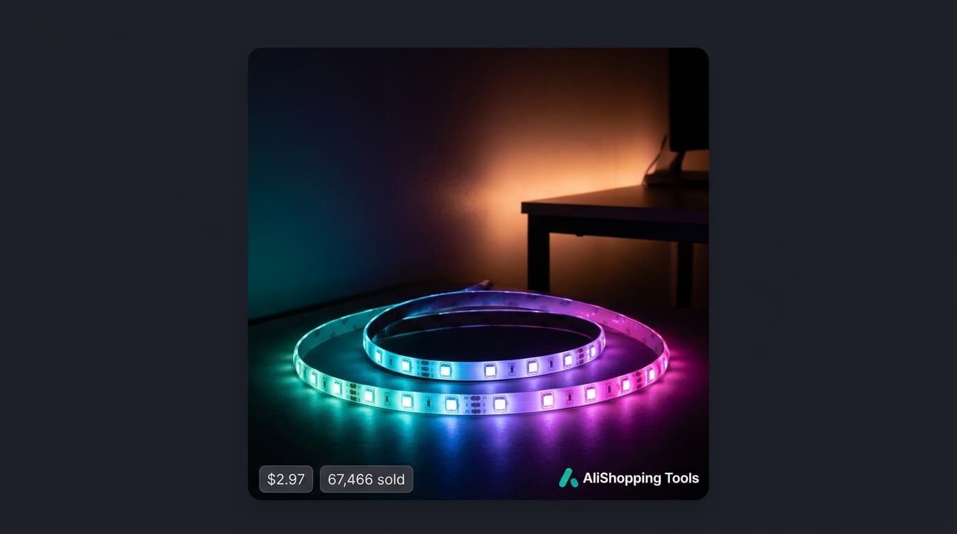 شرائط LED بألوان RGB ملفوفة في المقدمة تغسل جدار غرفة مظلمة بتدرج لوني من الأزرق المائي إلى الفوشيا