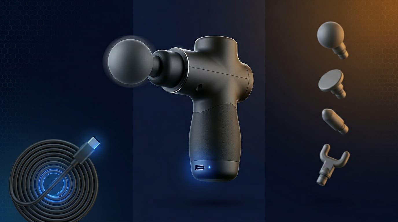 Mini massage gun quiet USB-C — TikTok Shop fitness recovery trending product May 2026